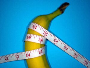 Banāns un centimetrs simbolizē palielinātu dzimumlocekli